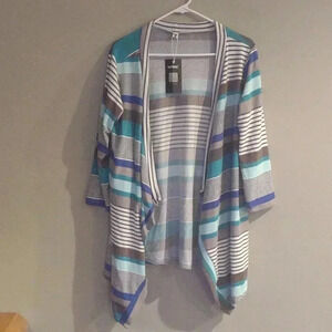Myobe NWT women's medium open front 3/4 sleeves boho‎ cardigan